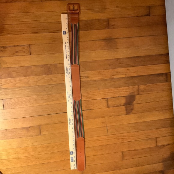 Echo brand ladies size M/L genuine Italian leather rainbow belt - Picture 6 of 6